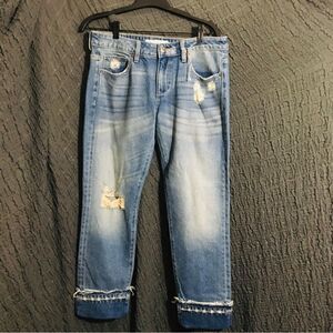 Hidden Distressed Cuffed Jeans  Size 27
